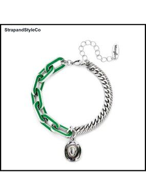 Silver Plated Chunky Thick Link Chain Bracelet